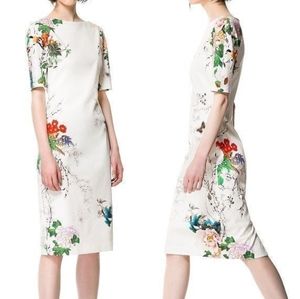 Zara woman Chinese style foral dress